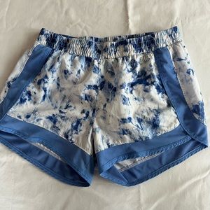 Blue and White Womans Athletic shorts